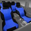 imageCAR PASS Car Seat Covers Full Sets Front ampamp Split Rear Bench for Car 3D Tyre Embossed Automotive Interior Covers Airbag Compatible Quick Setup Universal Fit Seat Covers for Car SUVCharcoalblue and black