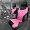 imageCAR PASS Car Seat Covers Full Sets Front ampamp Split Rear Bench for Car 3D Tyre Embossed Automotive Interior Covers Airbag Compatible Quick Setup Universal Fit Seat Covers for Car SUVCharcoalpink black