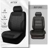 imageCAR PASS Car Seat Covers Full Sets Front ampamp Split Rear Bench for Car 3D Tyre Embossed Automotive Interior Covers Airbag Compatible Quick Setup Universal Fit Seat Covers for Car SUVCharcoalBlack and Charcoal
