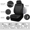 imageCAR PASS Car Seat Covers Full Sets Front ampamp Split Rear Bench for Car 3D Tyre Embossed Automotive Interior Covers Airbag Compatible Quick Setup Universal Fit Seat Covers for Car SUVCharcoalBlack Charcoal