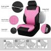 imageCAR PASS Car Seat Covers Full Sets Front ampamp Split Rear Bench for Car 3D Tyre Embossed Automotive Interior Covers Airbag Compatible Quick Setup Universal Fit Seat Covers for Car SUVCharcoalpink and black