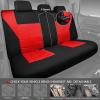 imageCAR PASS Car Seat Covers Full Sets Front ampamp Split Rear Bench for Car 3D Tyre Embossed Automotive Interior Covers Airbag Compatible Quick Setup Universal Fit Seat Covers for Car SUVCharcoalred and black