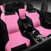 imageCAR PASS Car Seat Covers Full Sets Front ampamp Split Rear Bench for Car 3D Tyre Embossed Automotive Interior Covers Airbag Compatible Quick Setup Universal Fit Seat Covers for Car SUVCharcoalpink and black