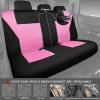 imageCAR PASS Car Seat Covers Full Sets Front ampamp Split Rear Bench for Car 3D Tyre Embossed Automotive Interior Covers Airbag Compatible Quick Setup Universal Fit Seat Covers for Car SUVCharcoalpink and black