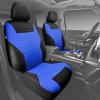 imageCAR PASS Car Seat Covers Full Sets Front ampamp Split Rear Bench for Car 3D Tyre Embossed Automotive Interior Covers Airbag Compatible Quick Setup Universal Fit Seat Covers for Car SUVCharcoalblue and black