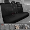 imageCAR PASS Car Seat Covers Full Sets Front ampamp Split Rear Bench for Car 3D Tyre Embossed Automotive Interior Covers Airbag Compatible Quick Setup Universal Fit Seat Covers for Car SUVCharcoalall black