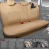 imageCAR PASS Car Seat Covers Full Sets Front ampamp Split Rear Bench for Car 3D Tyre Embossed Automotive Interior Covers Airbag Compatible Quick Setup Universal Fit Seat Covers for Car SUVCharcoalall beige
