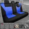 imageCAR PASS Car Seat Covers Full Sets Front ampamp Split Rear Bench for Car 3D Tyre Embossed Automotive Interior Covers Airbag Compatible Quick Setup Universal Fit Seat Covers for Car SUVCharcoalblue and black