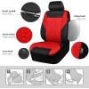 imageCAR PASS Car Seat Covers Full Sets Front ampamp Split Rear Bench for Car 3D Tyre Embossed Automotive Interior Covers Airbag Compatible Quick Setup Universal Fit Seat Covers for Car SUVCharcoalred and black