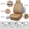 imageCAR PASS Car Seat Covers Full Sets Front ampamp Split Rear Bench for Car 3D Tyre Embossed Automotive Interior Covers Airbag Compatible Quick Setup Universal Fit Seat Covers for Car SUVCharcoalall beige