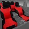 imageCAR PASS Car Seat Covers Full Sets Front ampamp Split Rear Bench for Car 3D Tyre Embossed Automotive Interior Covers Airbag Compatible Quick Setup Universal Fit Seat Covers for Car SUVCharcoalred and black