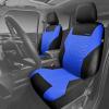 imageCAR PASS Car Seat Covers Full Sets Front ampamp Split Rear Bench for Car 3D Tyre Embossed Automotive Interior Covers Airbag Compatible Quick Setup Universal Fit Seat Covers for Car SUVCharcoalblue black