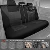 imageCAR PASS Car Seat Covers Full Sets Front ampamp Split Rear Bench for Car 3D Tyre Embossed Automotive Interior Covers Airbag Compatible Quick Setup Universal Fit Seat Covers for Car SUVCharcoalBlack and Charcoal