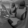 imageCAR PASS Car Seat Covers Full Sets Front ampamp Split Rear Bench for Car 3D Tyre Embossed Automotive Interior Covers Airbag Compatible Quick Setup Universal Fit Seat Covers for Car SUVCharcoalgray black