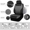 imageCAR PASS Car Seat Covers Full Sets Front ampamp Split Rear Bench for Car 3D Tyre Embossed Automotive Interior Covers Airbag Compatible Quick Setup Universal Fit Seat Covers for Car SUVCharcoalgray black