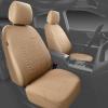 imageCAR PASS Car Seat Covers Full Sets Front ampamp Split Rear Bench for Car 3D Tyre Embossed Automotive Interior Covers Airbag Compatible Quick Setup Universal Fit Seat Covers for Car SUVCharcoalall beige