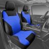 imageCAR PASS Car Seat Covers Full Sets Front ampamp Split Rear Bench for Car 3D Tyre Embossed Automotive Interior Covers Airbag Compatible Quick Setup Universal Fit Seat Covers for Car SUVCharcoalblue black