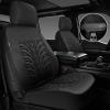 imageCAR PASS Car Seat Covers Full Sets Front ampamp Split Rear Bench for Car 3D Tyre Embossed Automotive Interior Covers Airbag Compatible Quick Setup Universal Fit Seat Covers for Car SUVCharcoalPure Black