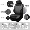 imageCAR PASS Car Seat Covers Full Sets Front ampamp Split Rear Bench for Car 3D Tyre Embossed Automotive Interior Covers Airbag Compatible Quick Setup Universal Fit Seat Covers for Car SUVCharcoalgray and black