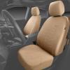 imageCAR PASS Car Seat Covers Full Sets Front ampamp Split Rear Bench for Car 3D Tyre Embossed Automotive Interior Covers Airbag Compatible Quick Setup Universal Fit Seat Covers for Car SUVCharcoalbeige