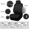 imageCAR PASS Car Seat Covers Full Sets Front ampamp Split Rear Bench for Car 3D Tyre Embossed Automotive Interior Covers Airbag Compatible Quick Setup Universal Fit Seat Covers for Car SUVCharcoalAll black front
