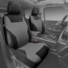 imageCAR PASS Car Seat Covers Full Sets Front ampamp Split Rear Bench for Car 3D Tyre Embossed Automotive Interior Covers Airbag Compatible Quick Setup Universal Fit Seat Covers for Car SUVCharcoalgray and black