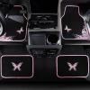 imageCAR PASS Embroidery Butterfly and Flower Car Floor Mats Pink Car Floor Mats Universal Fit 95 AutomotiveSUVSSedanVansfor Cute WomenGirlySet of 4 Black with PinkPink Butterfly