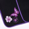 imageCAR PASS Embroidery Butterfly and Flower Car Floor Mats Pink Car Floor Mats Universal Fit 95 AutomotiveSUVSSedanVansfor Cute WomenGirlySet of 4 Black with PinkPurple Butterfly and Flower