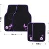 imageCAR PASS Embroidery Butterfly and Flower Car Floor Mats Pink Car Floor Mats Universal Fit 95 AutomotiveSUVSSedanVansfor Cute WomenGirlySet of 4 Black with PinkPurple Butterfly and Flower