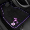 imageCAR PASS Embroidery Butterfly and Flower Car Floor Mats Pink Car Floor Mats Universal Fit 95 AutomotiveSUVSSedanVansfor Cute WomenGirlySet of 4 Black with PinkBlack and Purple Butterfly
