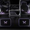 imageCAR PASS Embroidery Butterfly and Flower Car Floor Mats Pink Car Floor Mats Universal Fit 95 AutomotiveSUVSSedanVansfor Cute WomenGirlySet of 4 Black with PinkPurple Butterfly