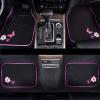 imageCAR PASS Embroidery Butterfly and Flower Car Floor Mats Pink Car Floor Mats Universal Fit 95 AutomotiveSUVSSedanVansfor Cute WomenGirlySet of 4 Black with PinkPink Butterfly and Flower