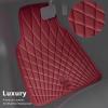 imageCAR PASS Faux Leather Floor Mats for Cars Luxury Waterproof All Weather Car Mats Full Set AntiSlip Deluxe Automotive Mats Universal Fit for Most SUVVansSedansTrucks 4 Piece All BlackBurgundy Red
