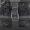 imageCAR PASS Faux Leather Floor Mats for Cars Luxury Waterproof All Weather Car Mats Full Set AntiSlip Deluxe Automotive Mats Universal Fit for Most SUVVansSedansTrucks 4 Piece All BlackBlack and Purple