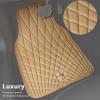 imageCAR PASS Faux Leather Floor Mats for Cars Luxury Waterproof All Weather Car Mats Full Set AntiSlip Deluxe Automotive Mats Universal Fit for Most SUVVansSedansTrucks 4 Piece All BlackBeige