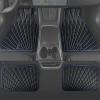 imageCAR PASS Faux Leather Floor Mats for Cars Luxury Waterproof All Weather Car Mats Full Set AntiSlip Deluxe Automotive Mats Universal Fit for Most SUVVansSedansTrucks 4 Piece All BlackBlack and Blue