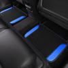 imageCAR PASS Faux Leather Steering Wheel Cover and Waterproof Car Floor MatsUniversal Car Combo Fit for 95 SedanSUVCars14515inch Sporty AntiSlip Safety Comfortable DesignAll BlackBlue