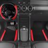 imageCAR PASS Faux Leather Steering Wheel Cover and Waterproof Car Floor MatsUniversal Car Combo Fit for 95 SedanSUVCars14515inch Sporty AntiSlip Safety Comfortable DesignAll BlackRed