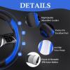 imageCAR PASS Faux Leather Steering Wheel Cover and Waterproof Car Floor MatsUniversal Car Combo Fit for 95 SedanSUVCars14515inch Sporty AntiSlip Safety Comfortable DesignAll BlackBlue