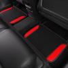 imageCAR PASS Faux Leather Steering Wheel Cover and Waterproof Car Floor MatsUniversal Car Combo Fit for 95 SedanSUVCars14515inch Sporty AntiSlip Safety Comfortable DesignAll BlackRed