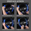 imageCAR PASS Faux Leather Steering Wheel Cover and Waterproof Car Floor MatsUniversal Car Combo Fit for 95 SedanSUVCars14515inch Sporty AntiSlip Safety Comfortable DesignAll BlackBlue