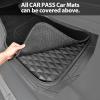 imageCAR PASS Heavy Duty Rubber Car Mats Deep Dish AllWeather Floor Mat for Car Full Set Durable AntiSlip 3D Rhombus Waterproof Trim to Fit Liner Universal Fit AutomotiveSedanSUVTruck 3 Piece BlackDark Gray