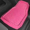 imageCAR PASS Heavy Duty Rubber Car Mats Deep Dish AllWeather Floor Mat for Car Full Set Durable AntiSlip 3D Rhombus Waterproof Trim to Fit Liner Universal Fit AutomotiveSedanSUVTruck 3 Piece BlackHot Pink