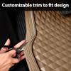 imageCAR PASS Heavy Duty Rubber Car Mats Deep Dish AllWeather Floor Mat for Car Full Set Durable AntiSlip 3D Rhombus Waterproof Trim to Fit Liner Universal Fit AutomotiveSedanSUVTruck 3 Piece BlackBeige With Cargo Liners