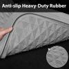 imageCAR PASS Heavy Duty Rubber Car Mats Deep Dish AllWeather Floor Mat for Car Full Set Durable AntiSlip 3D Rhombus Waterproof Trim to Fit Liner Universal Fit AutomotiveSedanSUVTruck 3 Piece BlackSlate Gray