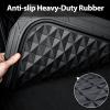 imageCAR PASS Heavy Duty Rubber Car Mats Deep Dish AllWeather Floor Mat for Car Full Set Durable AntiSlip 3D Rhombus Waterproof Trim to Fit Liner Universal Fit AutomotiveSedanSUVTruck 3 Piece BlackBlack With Cargo Liners