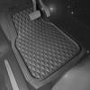 imageCAR PASS Heavy Duty Rubber Car Mats Deep Dish AllWeather Floor Mat for Car Full Set Durable AntiSlip 3D Rhombus Waterproof Trim to Fit Liner Universal Fit AutomotiveSedanSUVTruck 3 Piece BlackGray With Cargo Liners