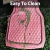 imageCAR PASS Heavy Duty Rubber Car Mats Deep Dish AllWeather Floor Mat for Car Full Set Durable AntiSlip 3D Rhombus Waterproof Trim to Fit Liner Universal Fit AutomotiveSedanSUVTruck 3 Piece BlackPink With Cargo Liners