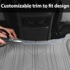 imageCAR PASS Heavy Duty Rubber Car Mats Deep Dish AllWeather Floor Mat for Car Full Set Durable AntiSlip 3D Rhombus Waterproof Trim to Fit Liner Universal Fit AutomotiveSedanSUVTruck 3 Piece BlackSlate Gray