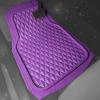 imageCAR PASS Heavy Duty Rubber Car Mats Deep Dish AllWeather Floor Mat for Car Full Set Durable AntiSlip 3D Rhombus Waterproof Trim to Fit Liner Universal Fit AutomotiveSedanSUVTruck 3 Piece BlackPurple
